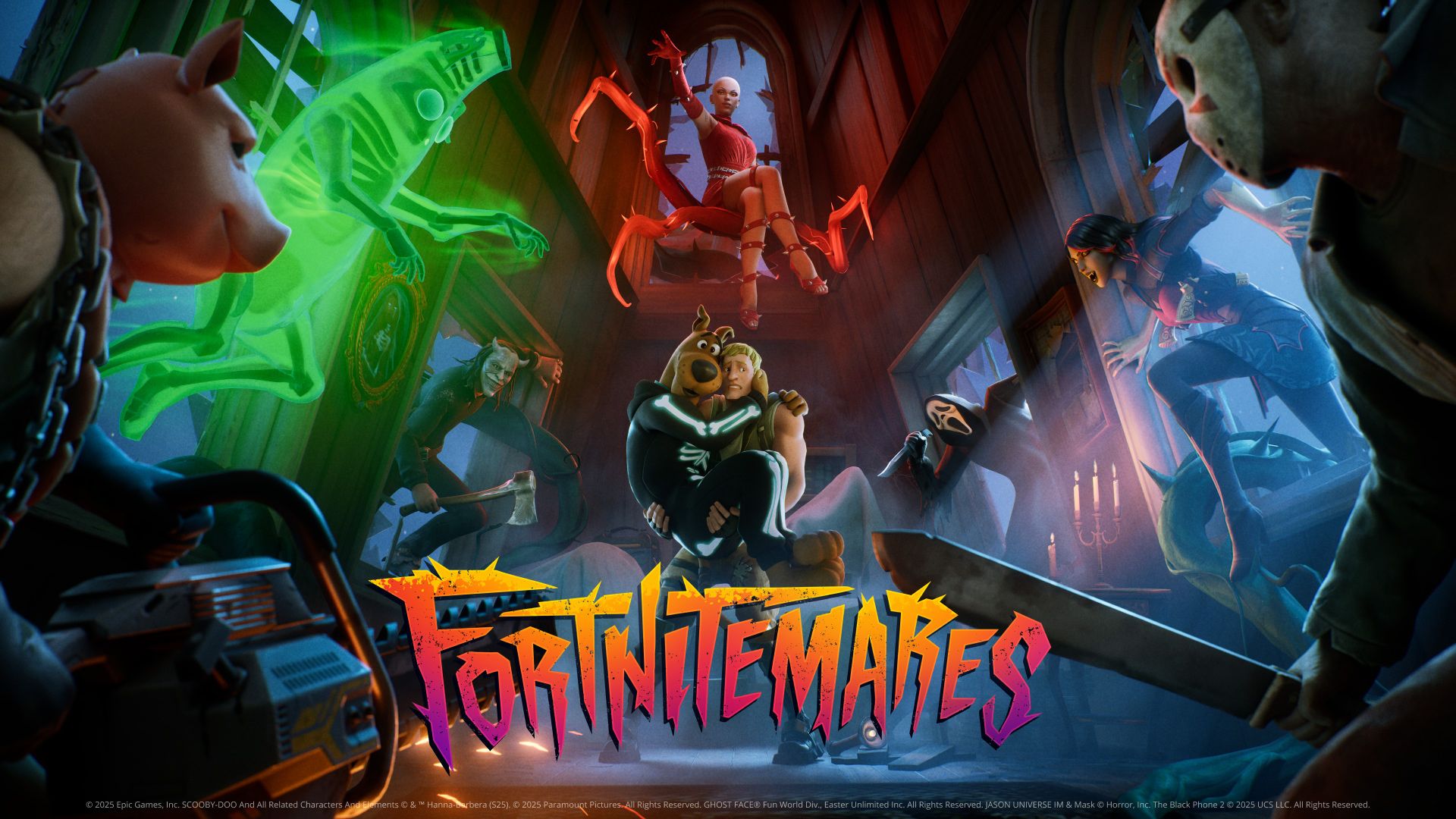 تعود Fortnitemares إلى لعبة Battle Royale الملحمية اليوم مع مجموعة من مظاهر الرعب والتعاون مع Scooby Doo وخريطة جديدة مخيفة قادمة غدًا تعود Fortnitemares إلى لعبة Battle Royale الملحمية اليوم مع مجموعة من مظاهر الرعب والتعاون مع Scooby Doo وخريطة جديدة مخيفة قادمة غدًا